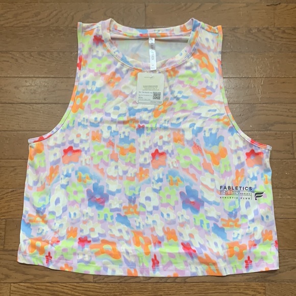 Fabletics Women's Dry-Flex Muscle Tank Size - M - New Wave Floral - Picture 2 of 11